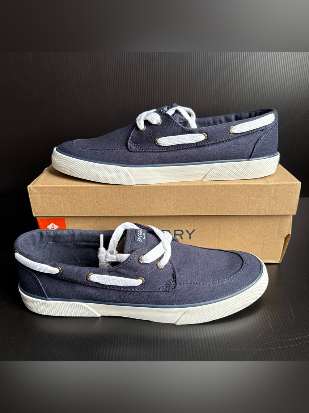 NIB Sperry Navy Top Sider Pier Boat Dress Blues Memory Foam Shoe Women’s Size 10
